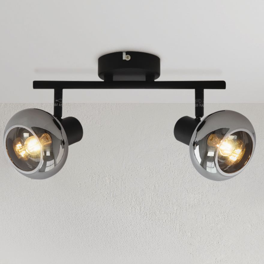 Design ceiling spotlight black, Tanju