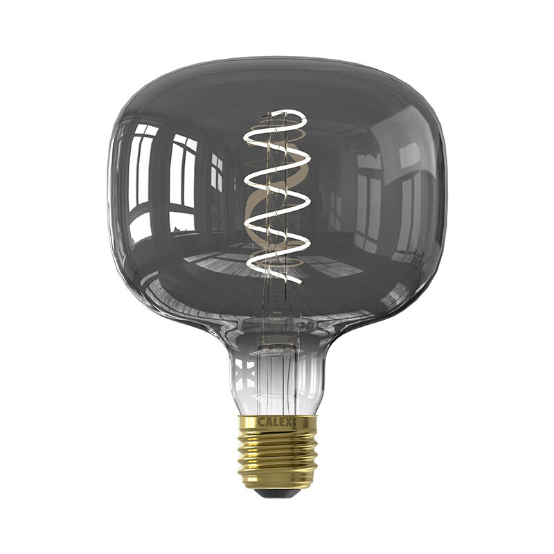 Gray Calex LED Filament lamp, pebble, E27, 2200K (extra attractive white), dimmable