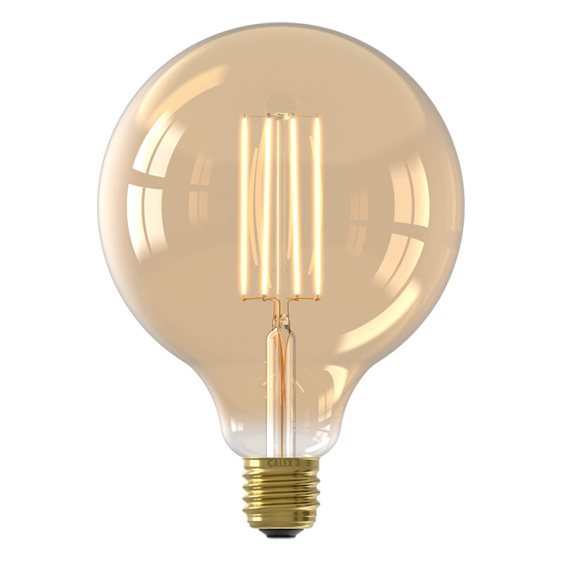Dimmable Calex E27 LED filament bulb amber, 4,5W, 2100K