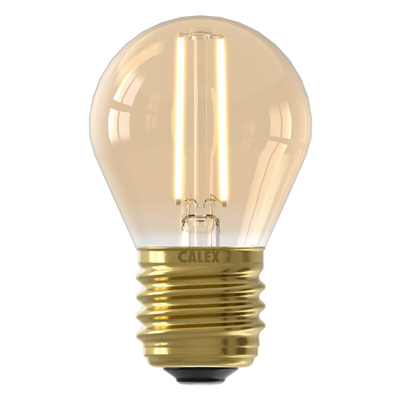 Dimmable Calex E27 LED filament bulb amber, 3,5W, 2100K