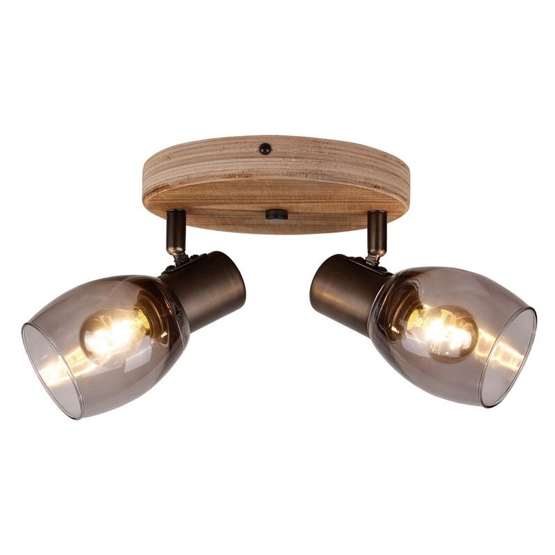 Wood ceiling spotlight black, Clifford