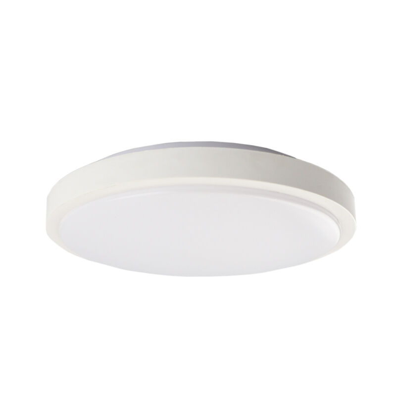 White modern flush ceiling light plastic, Kos, 22W, 3000K LED