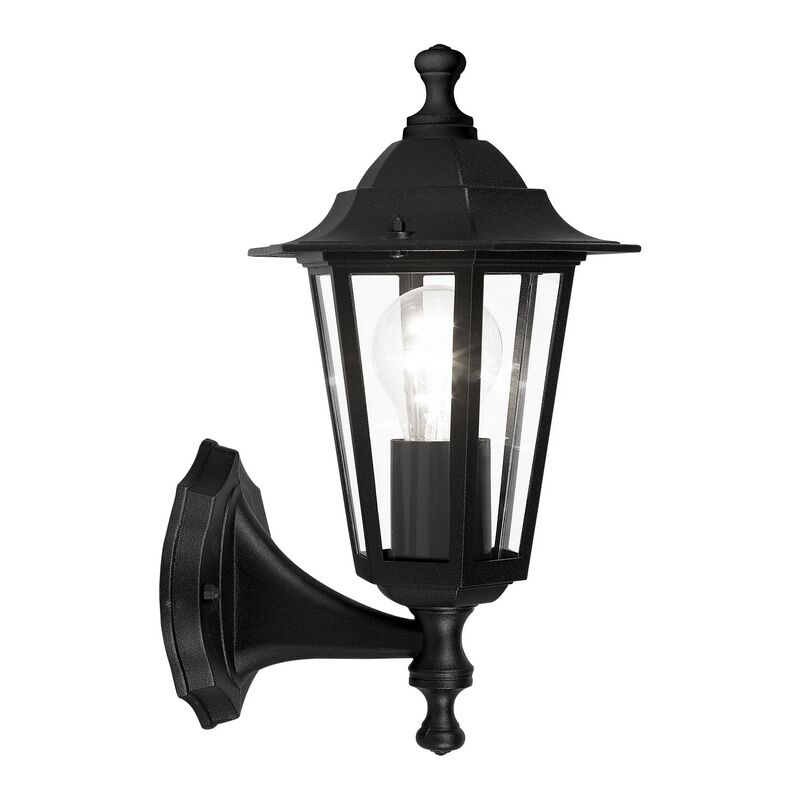 Black classic outdoor light aluminium, Alieke, IP44