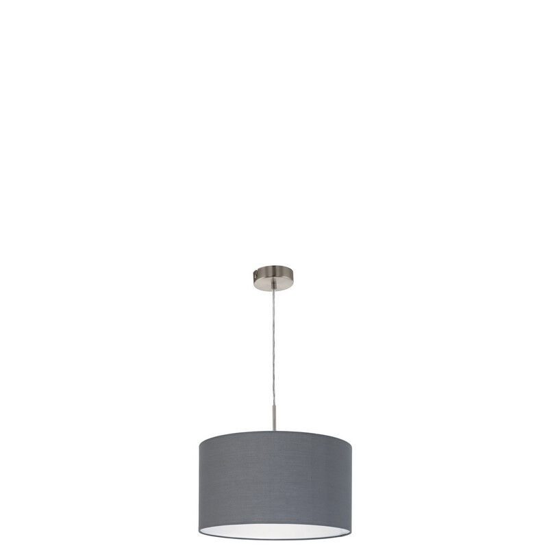 Grey modern pendant light fabric, Abano