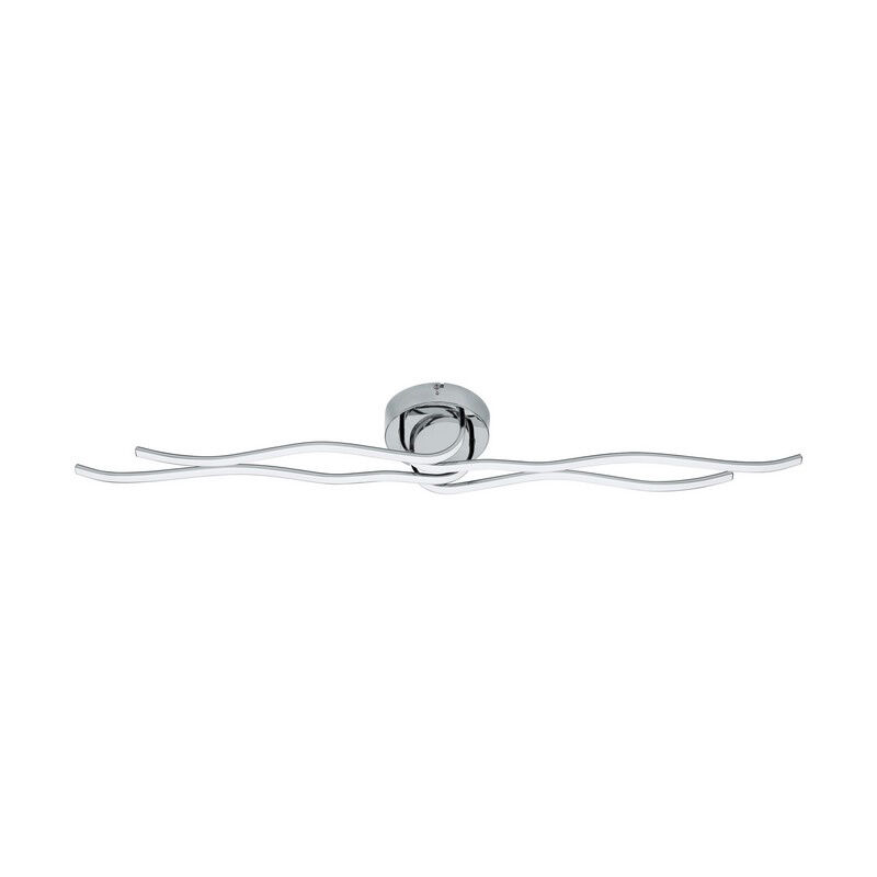 Chrome modern ceiling light plastic, Therese, 40W, 3000K LED
