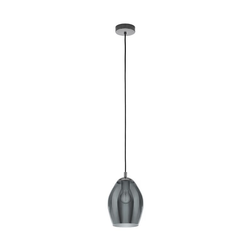 Grey pendant light smoke glass, Nikky