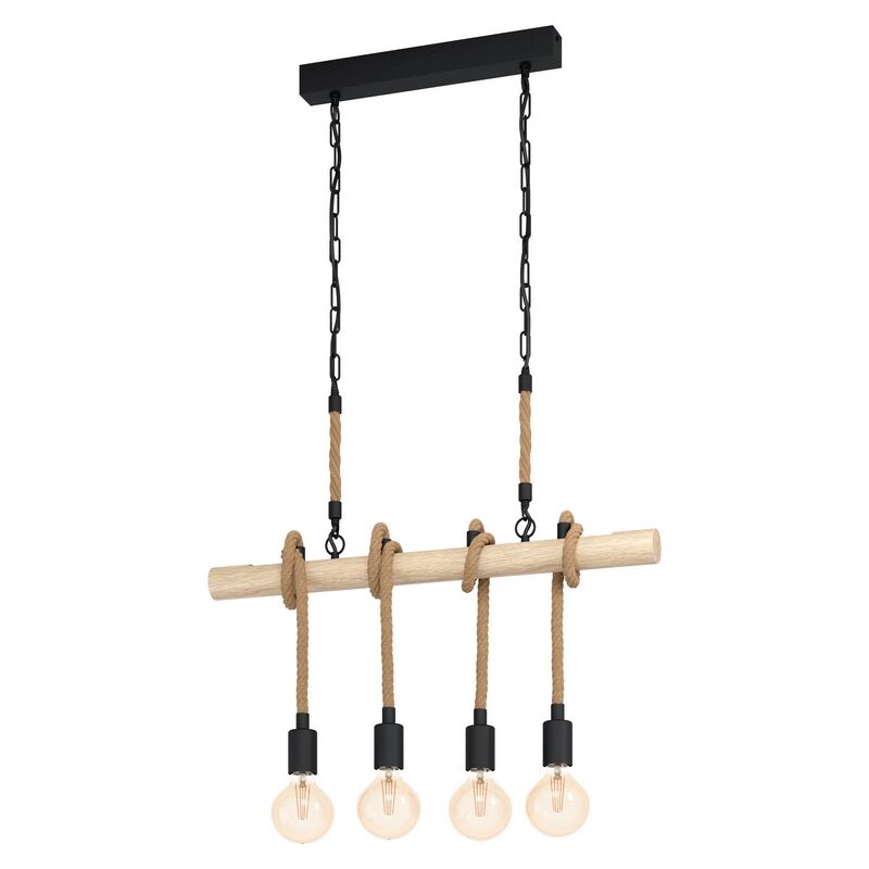 Wood pendant light brown, Zerina
