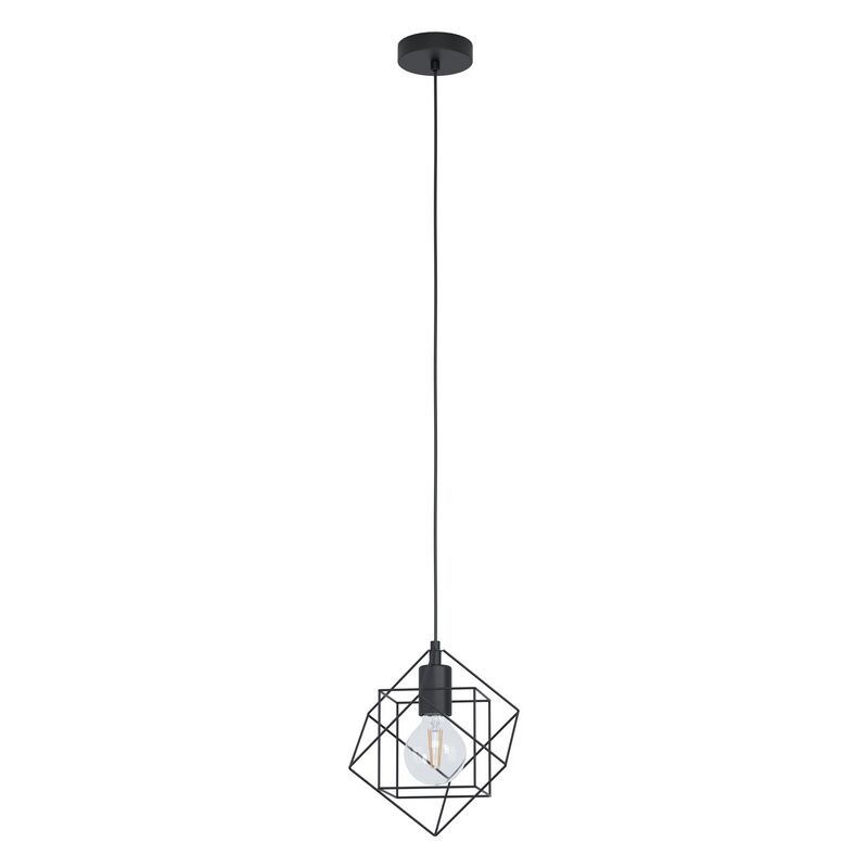 Black industrial pendant light steel, Aemilius