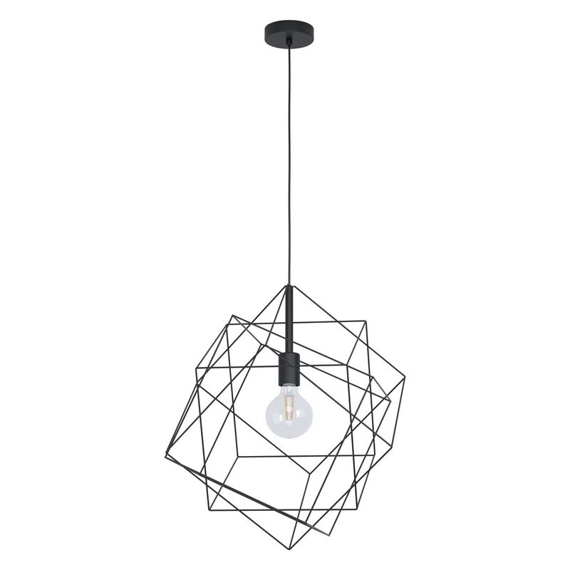 Black industrial pendant light steel, Aemilius