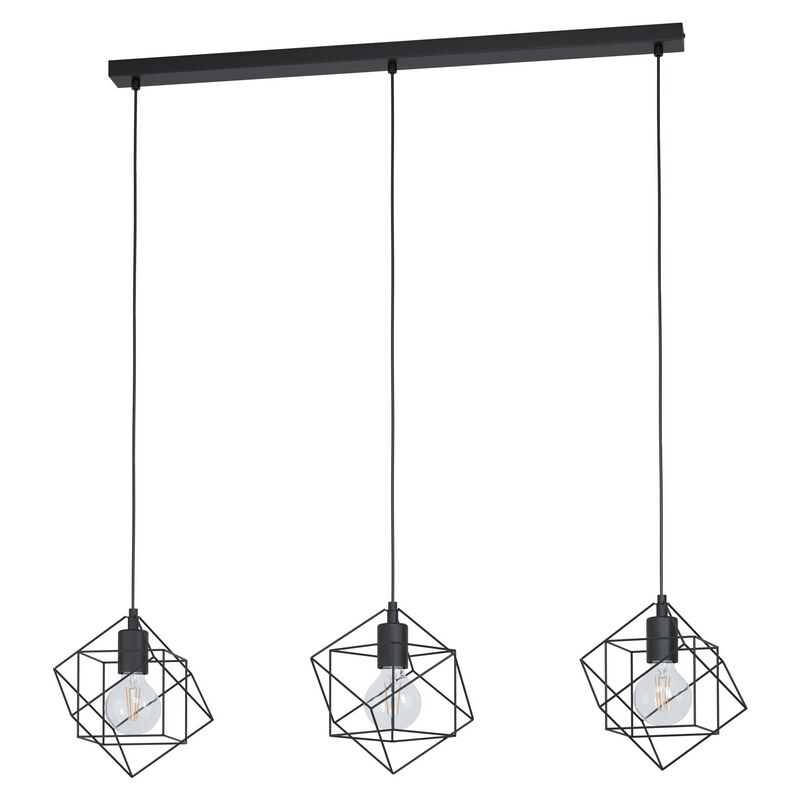 Black industrial pendant light steel, Aemilius