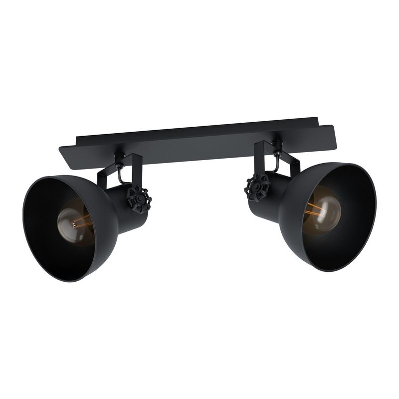 Black industrial ceiling spotlight steel, Angelina