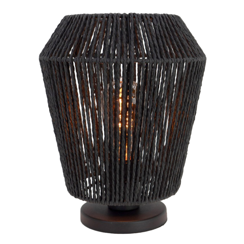 Paper table lamp black, Caine, with switch