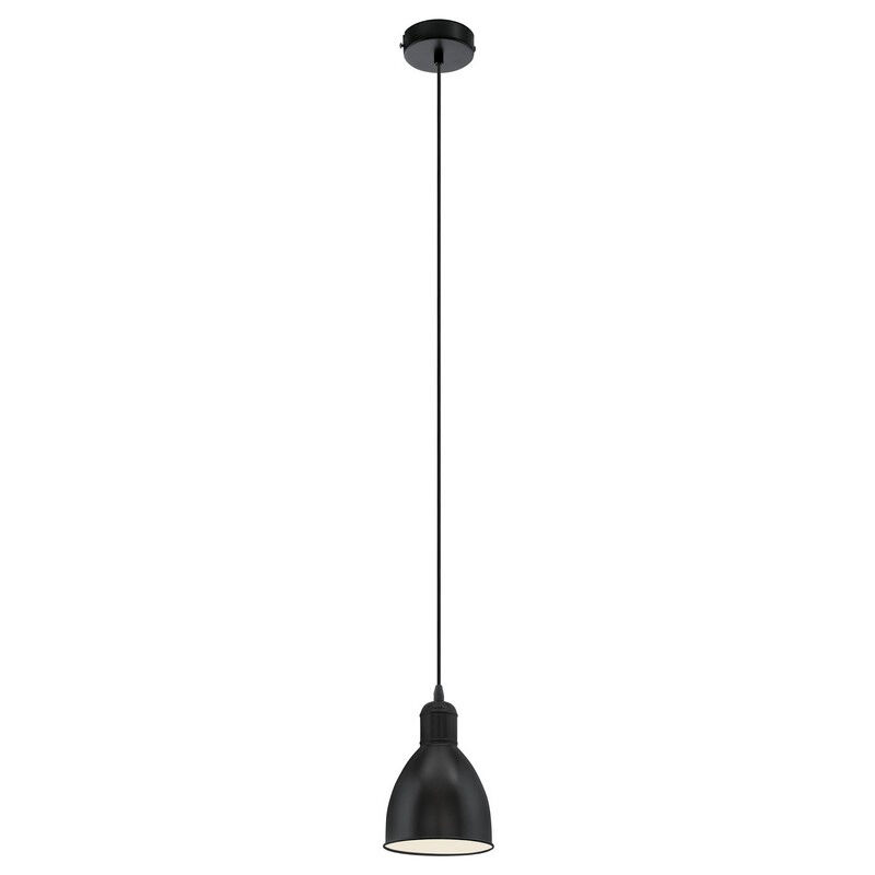 Black industrial pendant light metal, Lavinio