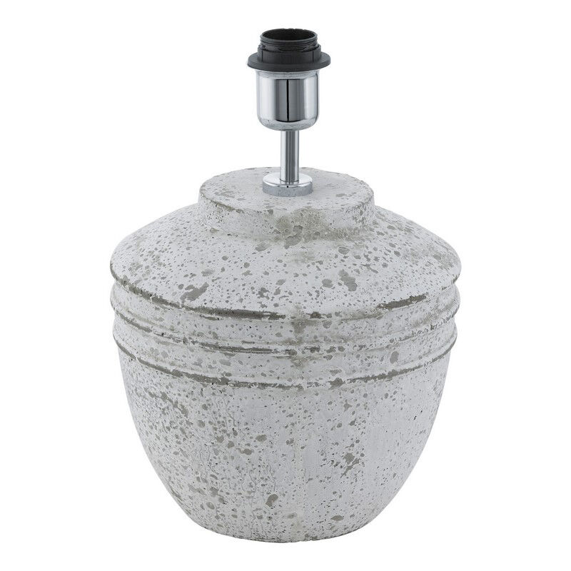 Ceramic table lamp grey, Alana, with switch