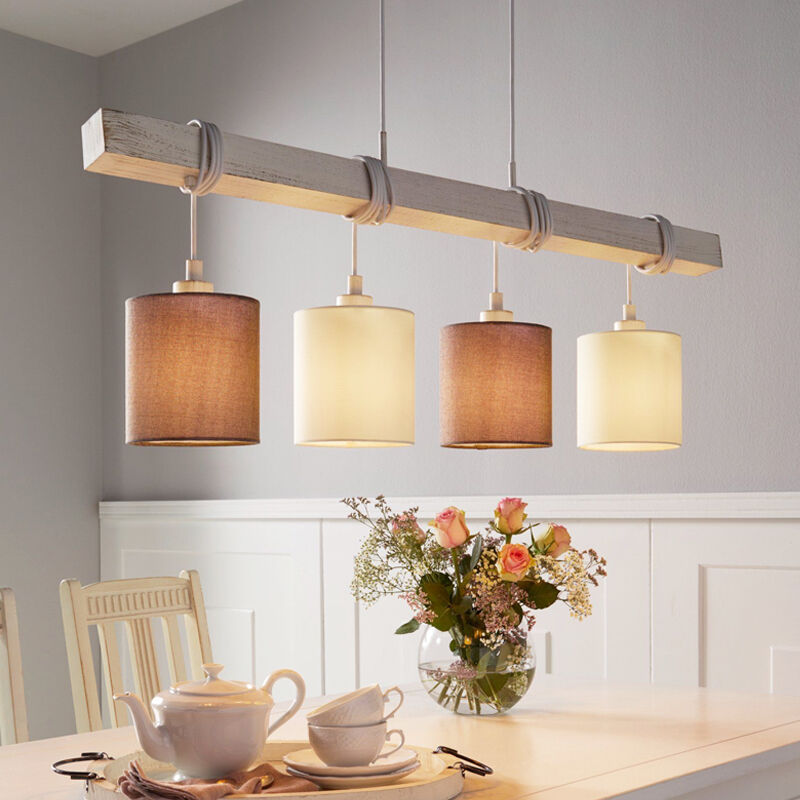 Wood pendant light white, Anton