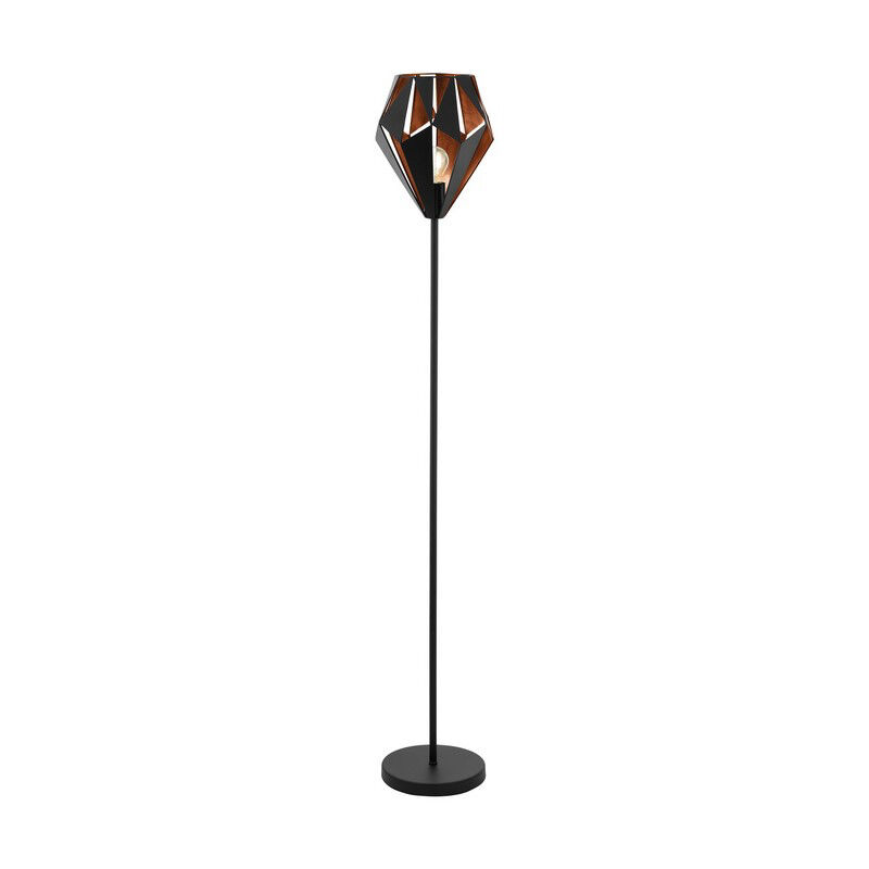 Black modern floor lamp metal, Acri, with switch