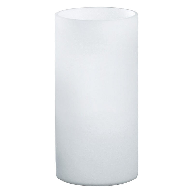White design table lamp glass, Basken, with switch