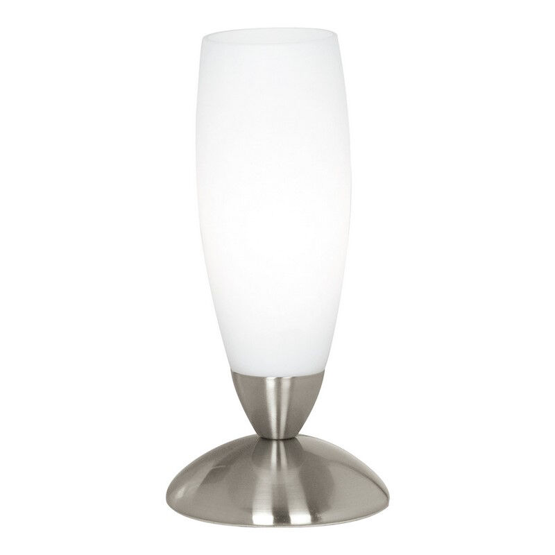 Nickel modern table lamp glass, Enland, with switch