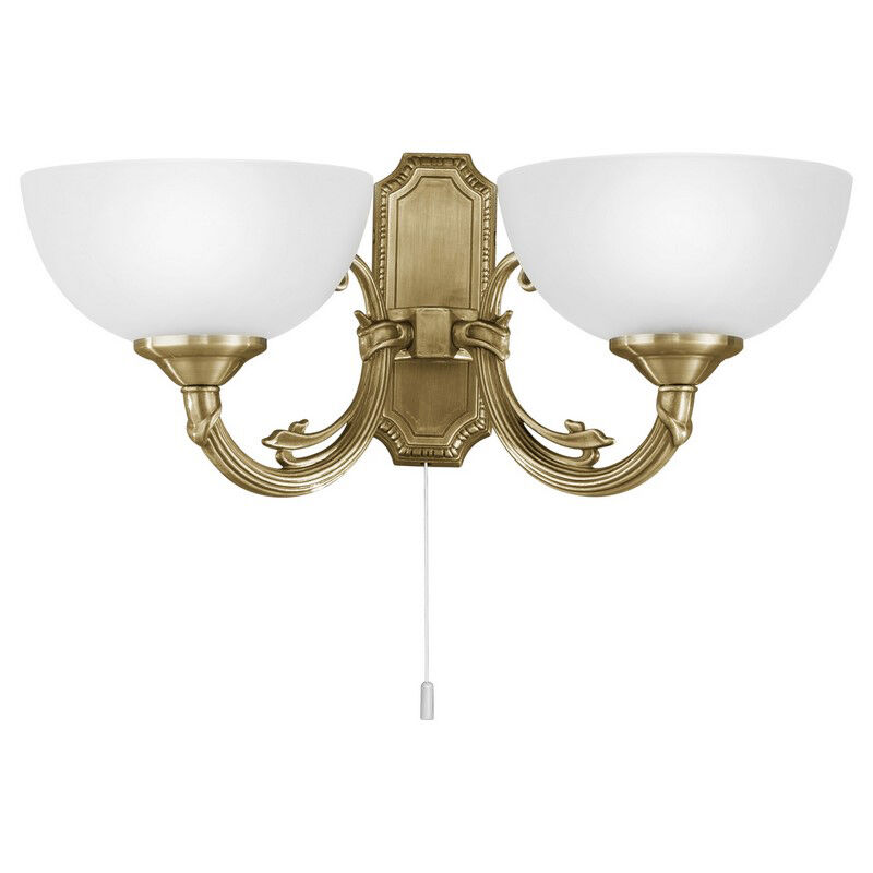 Bronze classic wall light metal, Reza, with pull switch