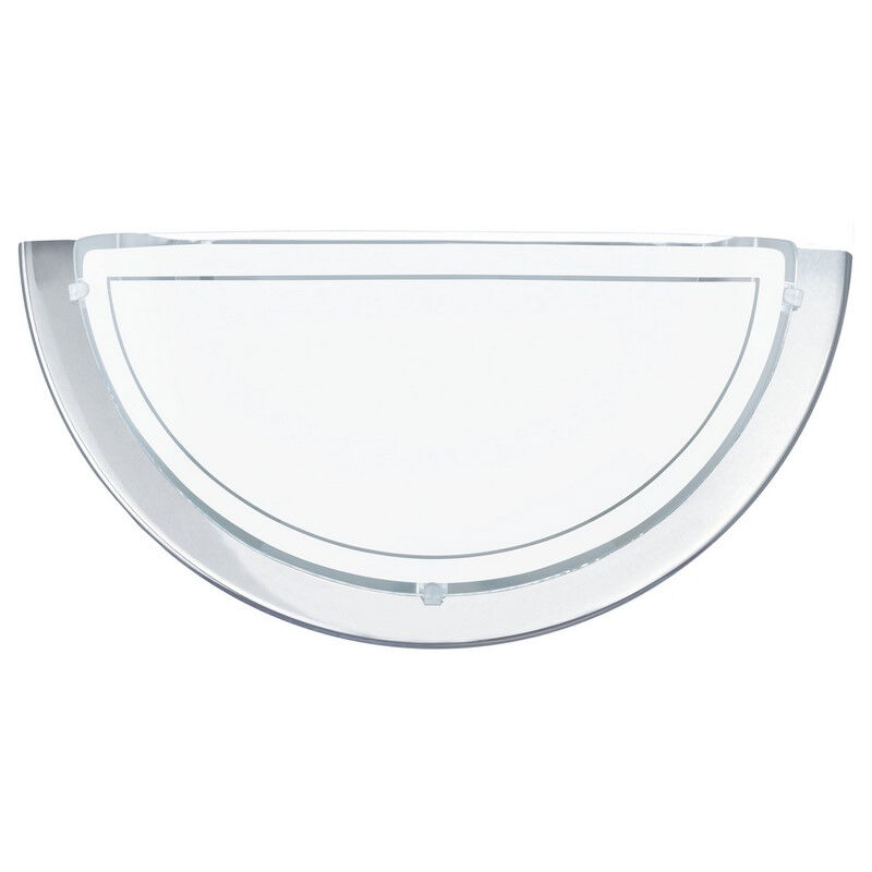 Chrome modern wall light glass, Agena