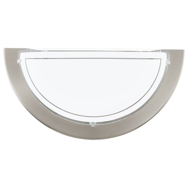 Nickel modern wall light glass, Agena