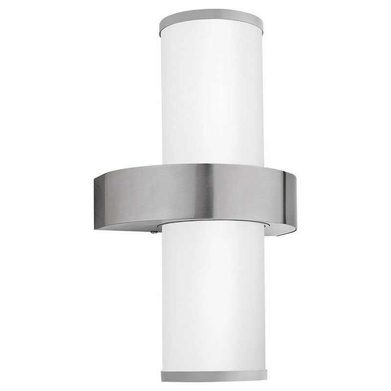 Silver outdoor light glass, Ebrar, IP44