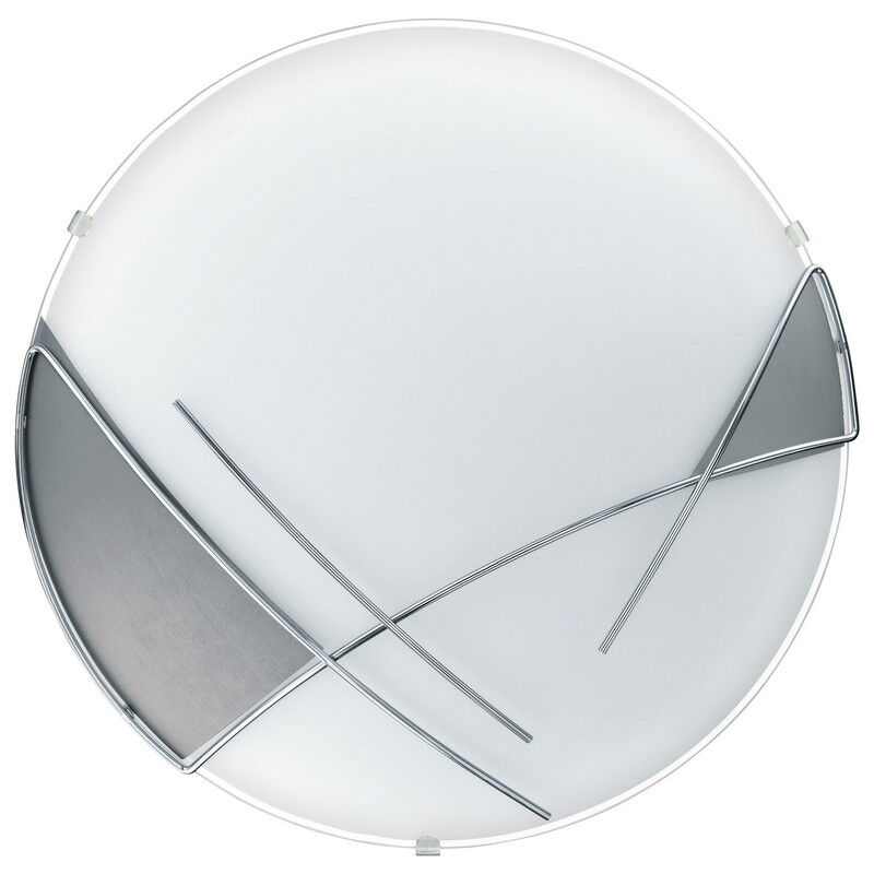 White flush ceiling light glass, Jara