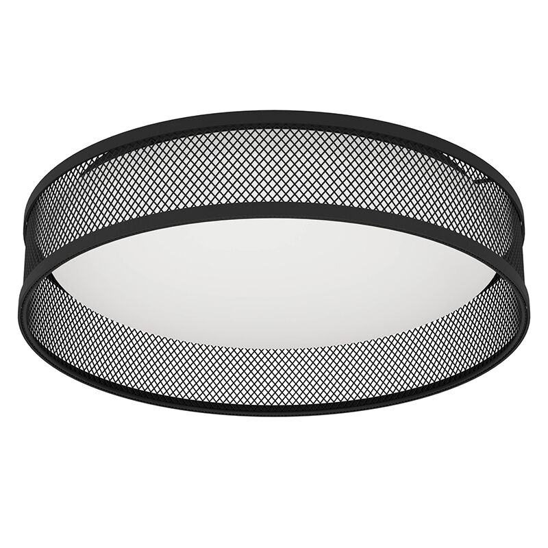 Black flush ceiling light steel, Jolene, 20W, 3000K LED