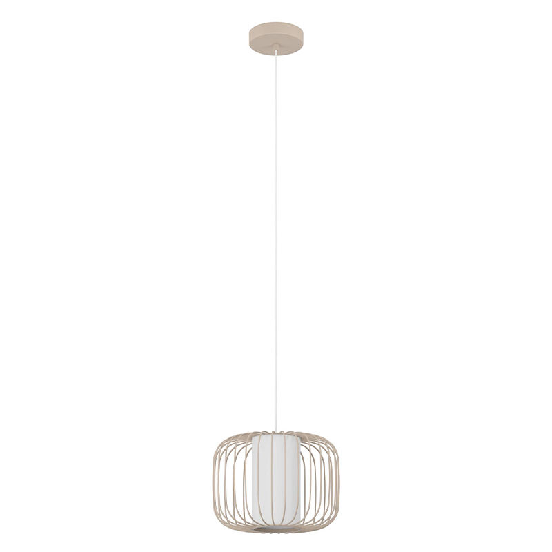 Beige industrial pendant light aluminium, Safira