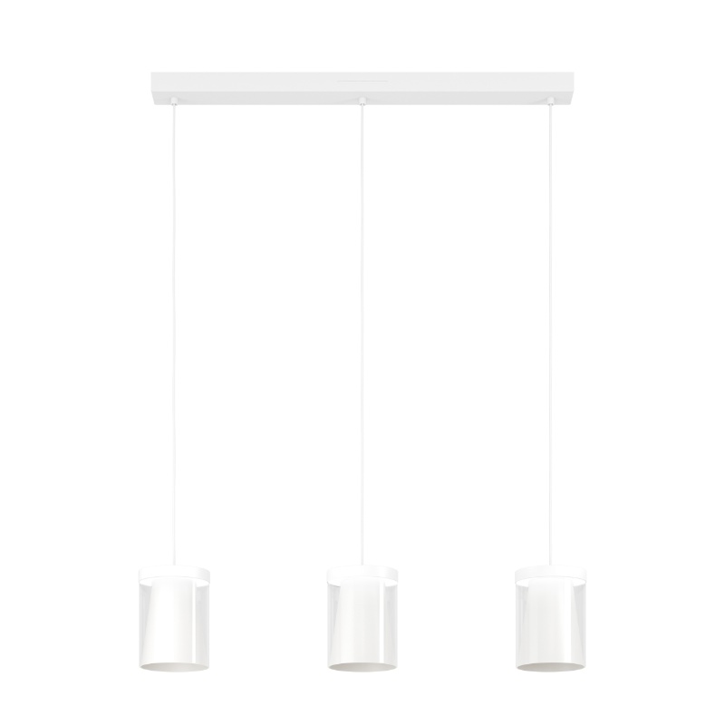 White modern smart pendant light glass, Stern, 3,7W, RGBW LED