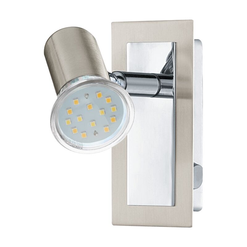 Chrome ceiling spotlight steel, Tjisse, with switch