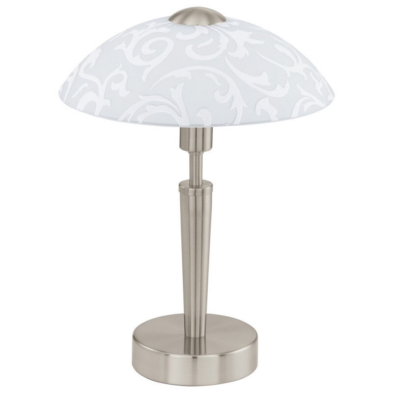 Nickel classic table lamp steel, Adi, with touch dimmer