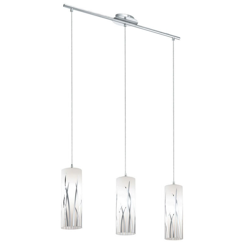 Chrome design pendant light glass, Ilyas