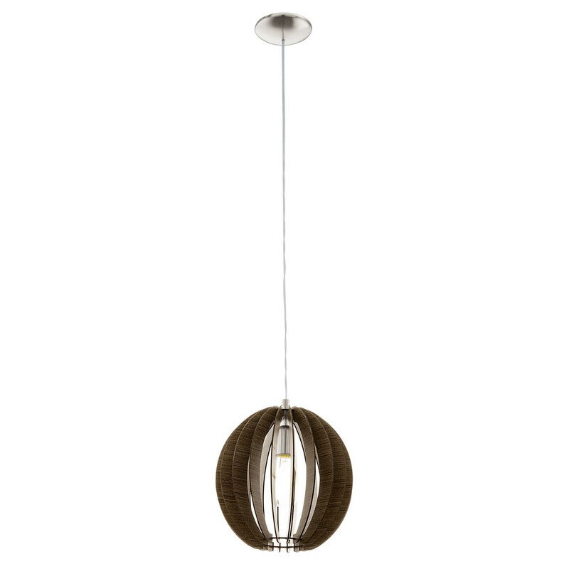 Brown rustic pendant light wood, Bergama
