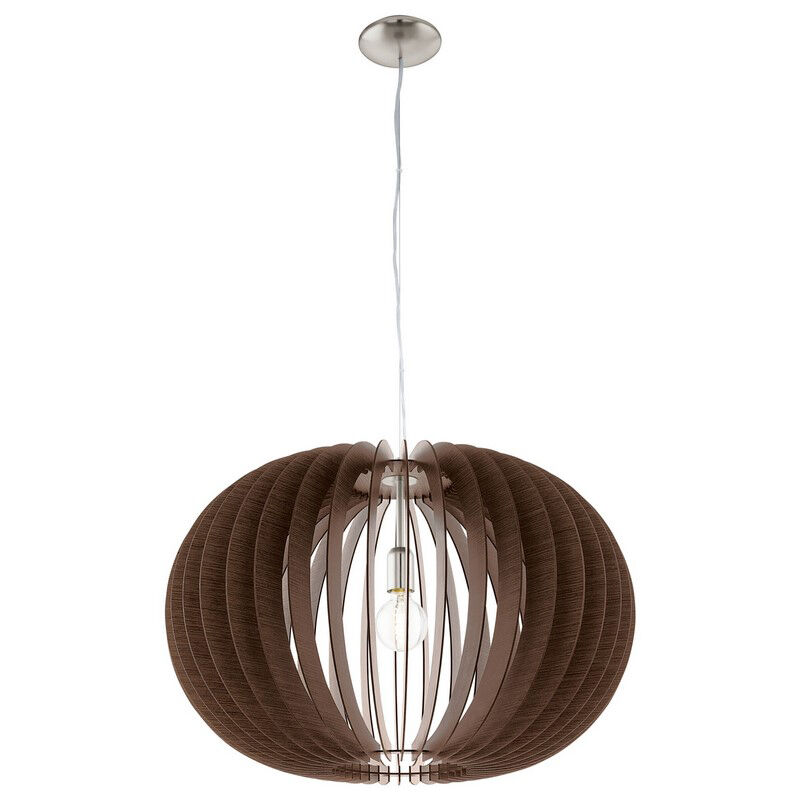 Brown rustic pendant light wood, Kiran