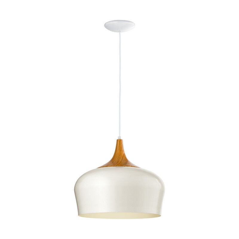 Cream modern pendant light wood, Annemarije
