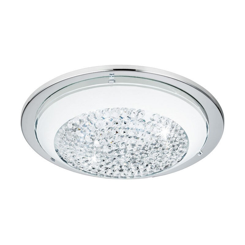 Chrome modern ceiling light glass, Geeske, 11W, 3000K LED