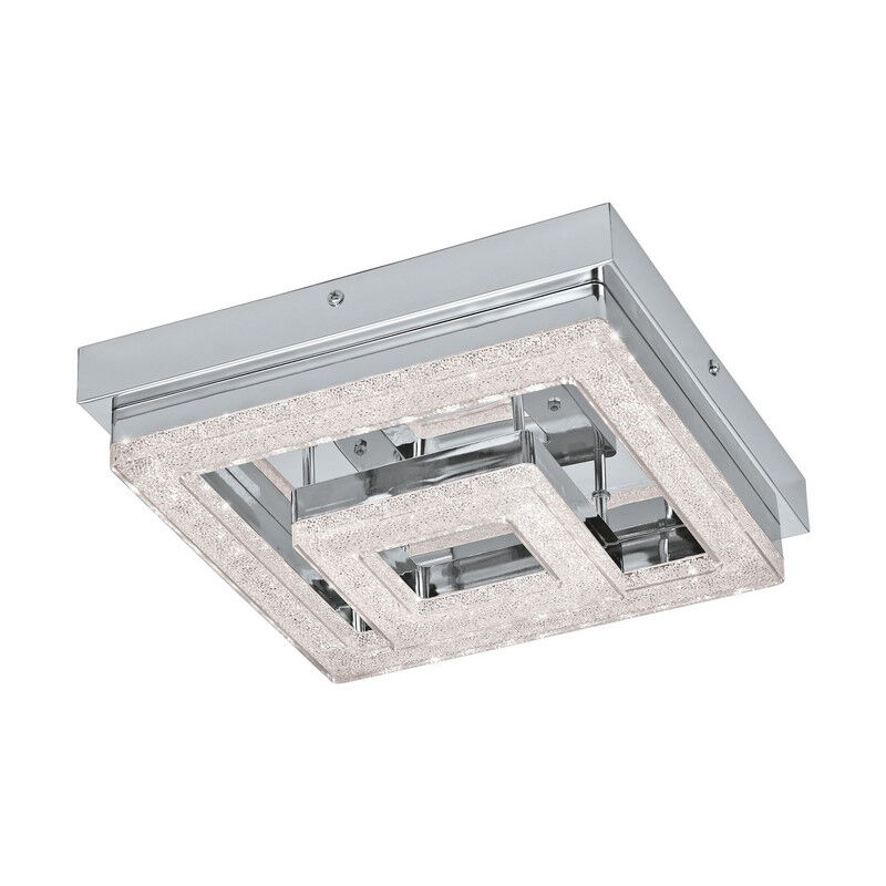 Chrome modern ceiling light plastic, Arjo, 12W, 3000K LED