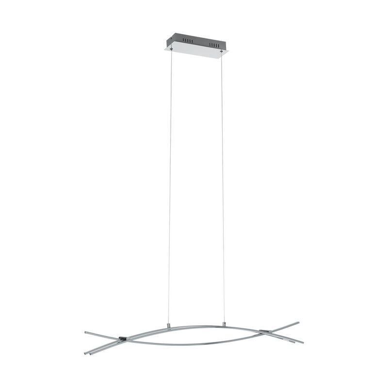 Chrome modern pendant light aluminium, Josua, 9W, 3000K LED