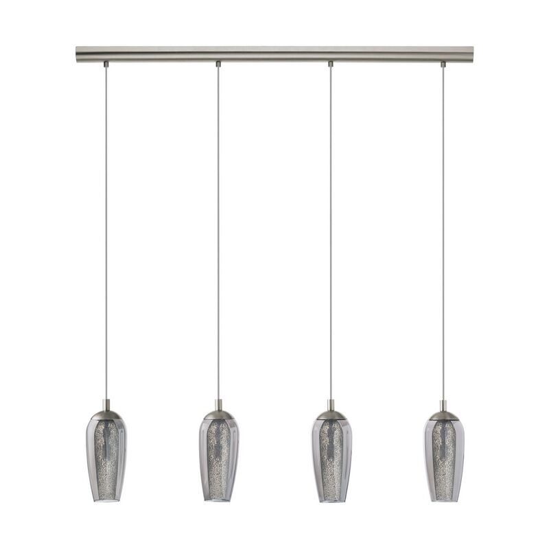 Nickel design pendant light glass, Olcay
