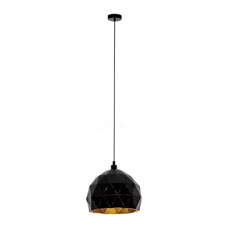 Black modern pendant light steel, Silva