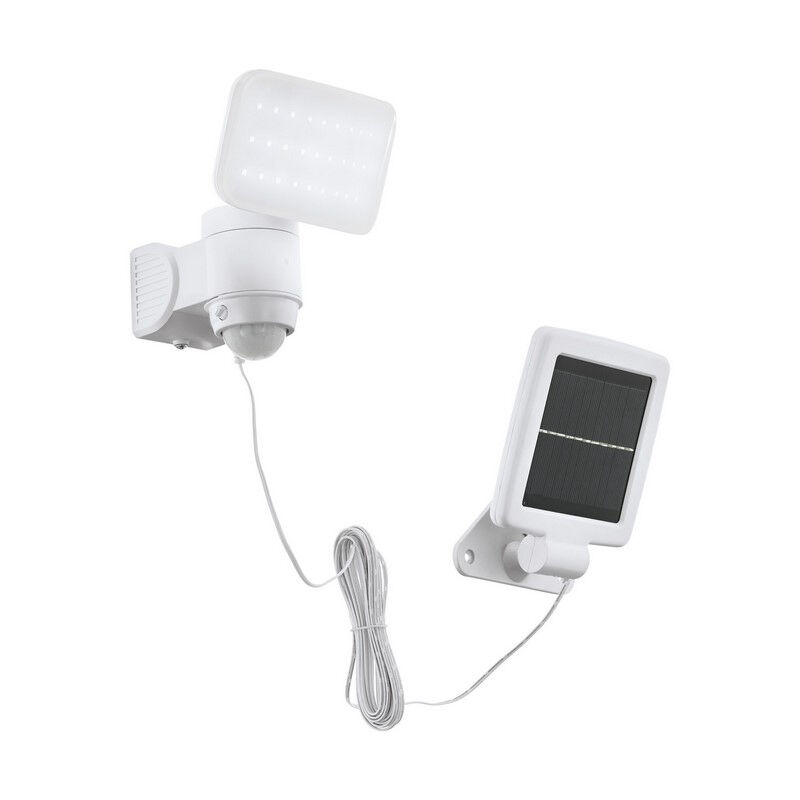 White solar outdoor wall light plastic, Frits, 5W, 6500K LED, IP44