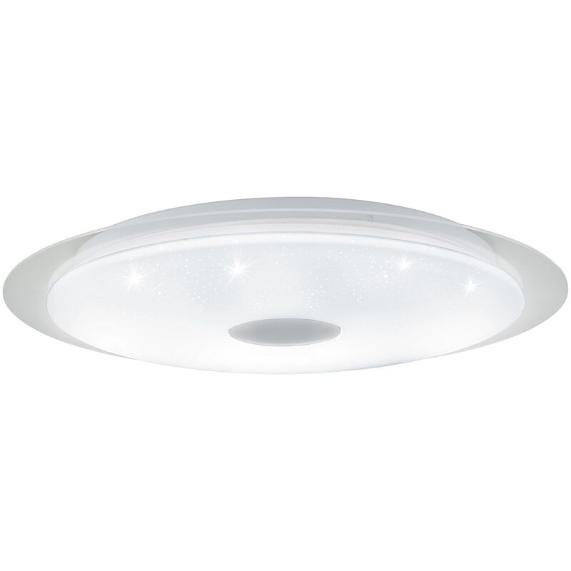 Transparent modern flush ceiling light plastic, Jouri, 36W, adjustable light colour LED