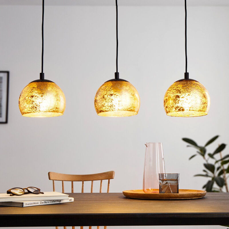 Golden design pendant light glass, Gaston