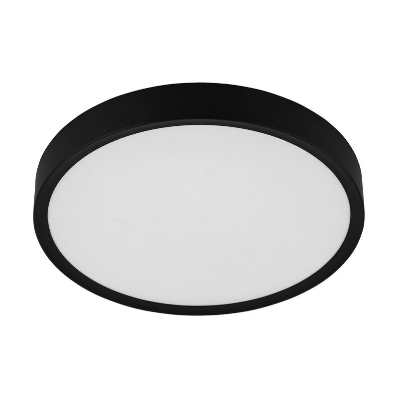 Black modern flush ceiling light plastic, Jouk, 33W, 3000K LED