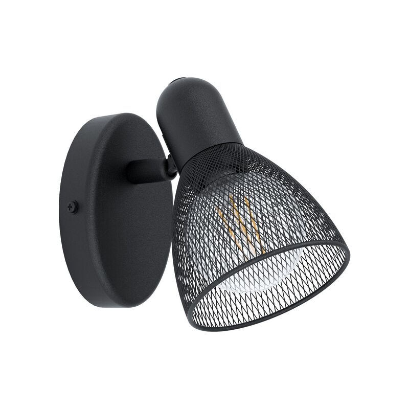 Black industrial ceiling spotlight steel, Madelene