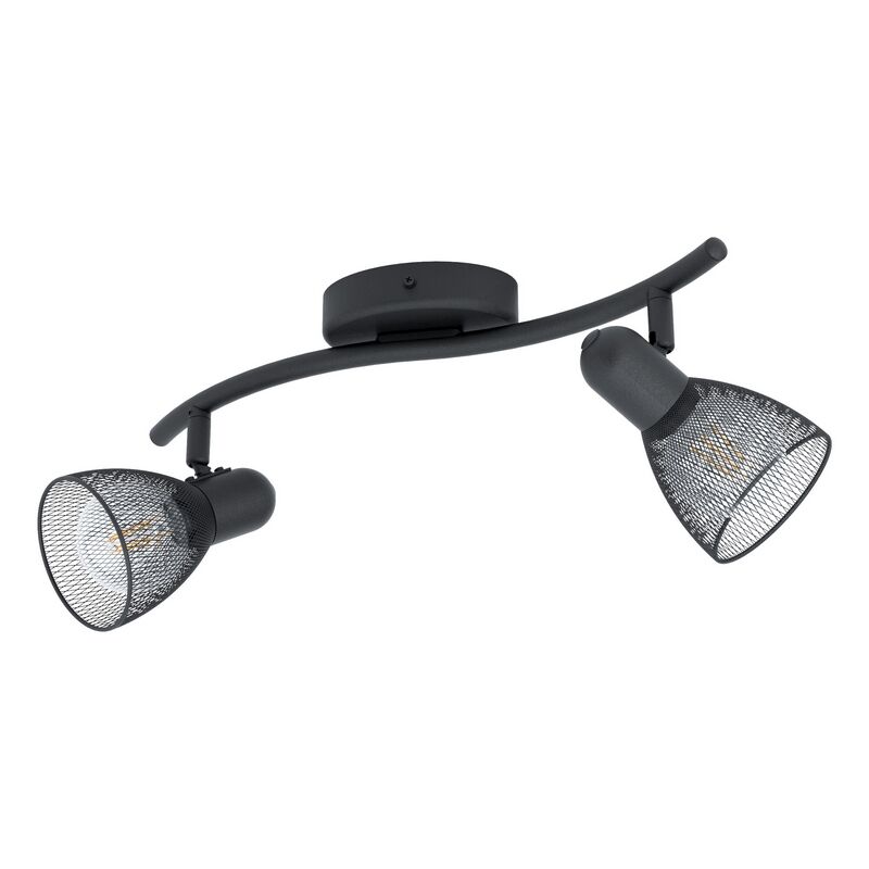 Black industrial ceiling spotlight steel, Madelene