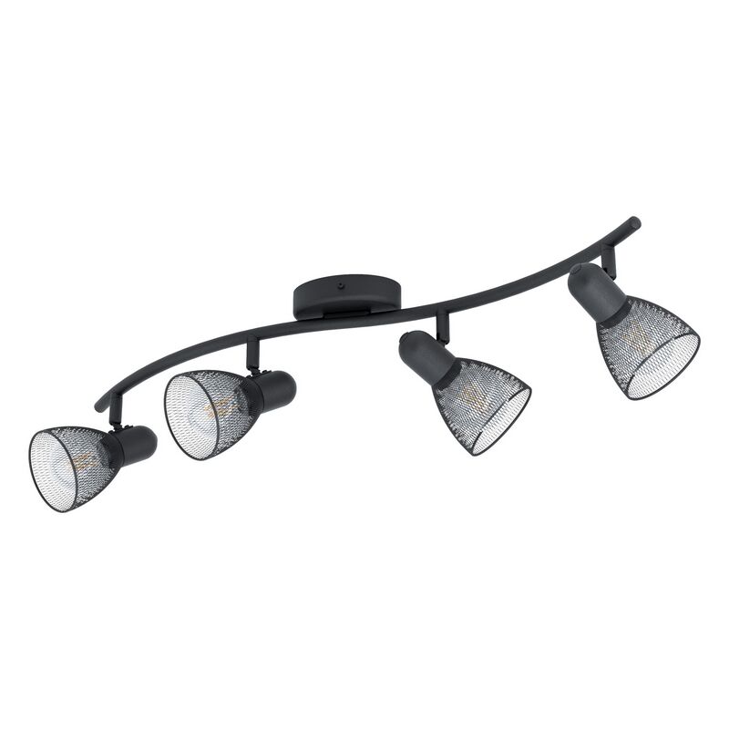 Black industrial ceiling spotlight steel, Madelene