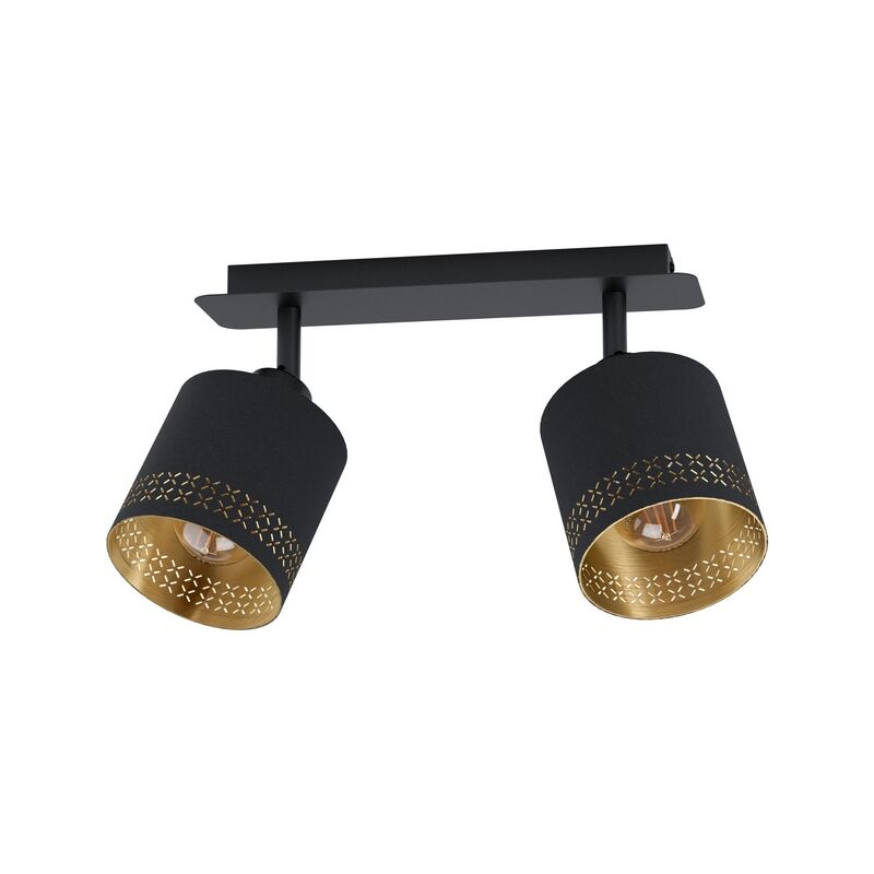 Black modern ceiling spotlight steel, Niko