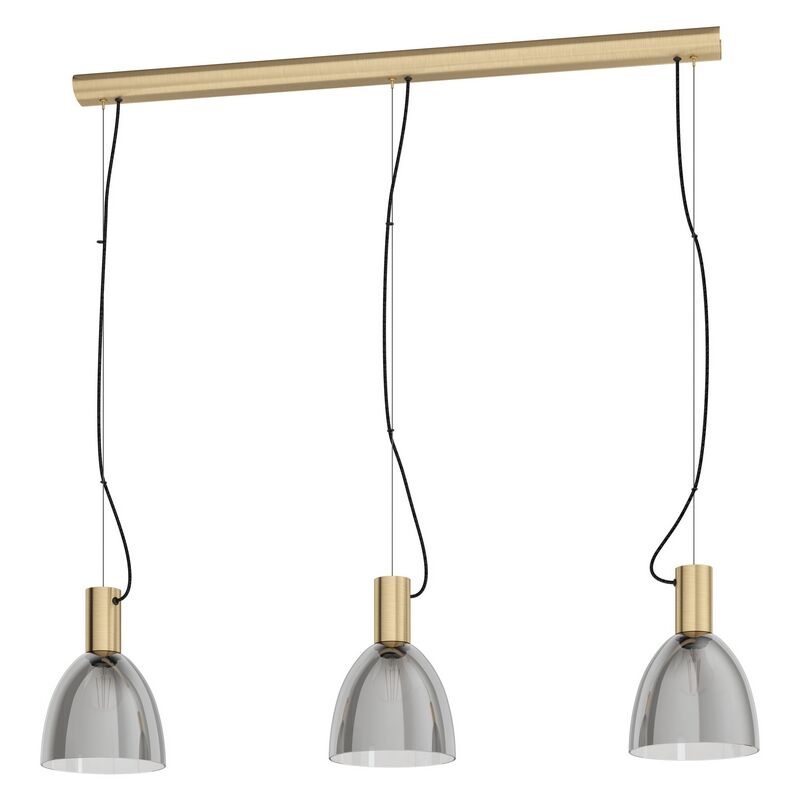 Bronze modern pendant light glass, Driek